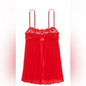 💋Red dream angels pleated baby doll
